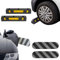 PETEX Radstopper (2 Stück) mit Reflexionsstreifen nach ECE R 104 + Garagenwandschutz (2 Stück)