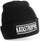 Herzbotschaft Beanie Strickmütze mit Spruch | Katastrophe | schwarz | Unisex SoftTouch angenehm weiche und warme Wintermütze | OneSize Einheitsgröße für Erwachsene