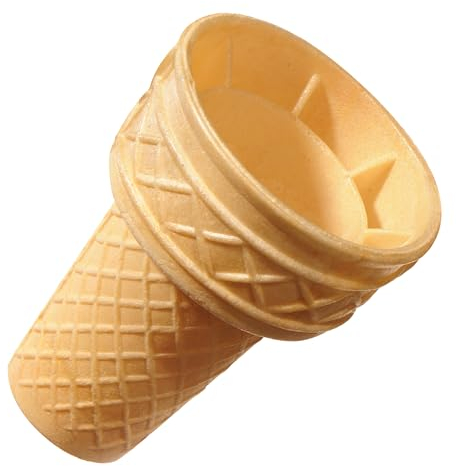 Bazko Kanadischer Waffelbecher Mittelgroß | halbsüße Eiswaffeln 7,9 cm / 5,8 cm | 450 Stück | knusprige Eiswaffel für Softeis, Gelato, Sorbet | vegan