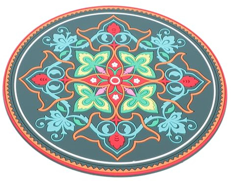 Tappetino per Meditazione per Sound Bowl in Pvc, Rotondo | Crystal Bowl e Sound Bowl, Portatile e Protettivo, Decorativo Leggero, per Amici che Credono nel Buddhismo