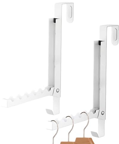 Over the Door Coat Rack, Over the Door Coat Rack - 2x Over Door Hanger,Dryer Bar with Clips, Over Door Clothes Airer, Travel Towel Hanger, Cap