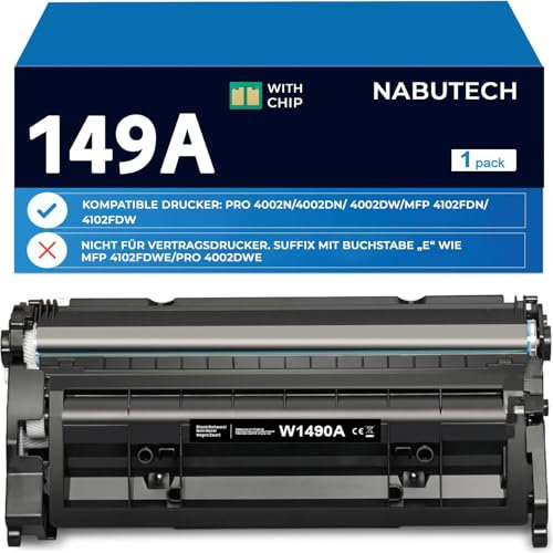 Nabutech [Mit Original-Chip | wiederverwendet] Toner kompatibel mit 149A W1490A 149X W1490X für HP Laserjet Pro 4102dw 4102fdw 4102fdn 4002d 4002dn 4002dw | Keine UPDATEPROBLEME
