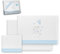 Interbaby - Bettwäsche-Set für Kinderbett, 60 x 120 cm, 100% Polyester, warm, inklusive Spannbettlaken, Bettbezug und Kissenbezug, ideal für den Winter, Elefantenballon Herz, Weiß/Blau