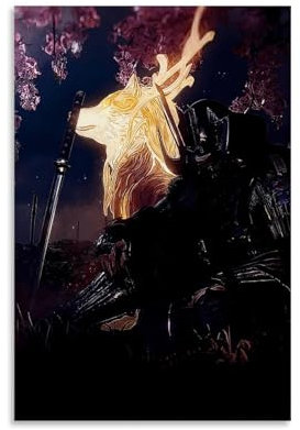 LaFegoude Nioh Samurai Poster Dekorative Malerei Leinwand Wandkunst Wohnzimmer Poster Schlafzimmer Malerei,Wandkunst Bilddruck Moderne Familienzimmer Dekor 12x18inch(30x45cm)