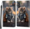 Cover per Samsung Galaxy A14 4G / A14 5G, Antiurto Flip Case Pelle Libro Portafoglio Custodia con Slot per Schede Magnetica Custodia Gatto