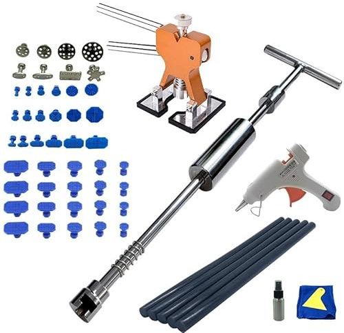 Sacabollos Coche Martillo de Metal for abolladura de carrocería de coche, herramienta extractora for quitar bollos, Kit de reparación de abolladuras sin pintura, ventosa, herramientas de garaje Quita