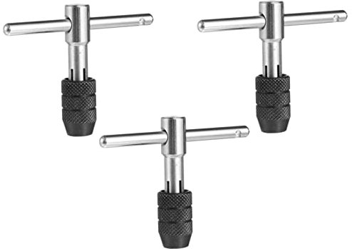 DIYEAH 3Stücke Griff Ratschen Schraubenschlüssel Teilig Verstellbar Für Handgewindebohrer Für Heimwerker Fahrradwartung Und Maschinenbau