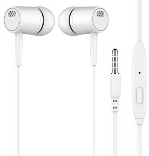 Auriculares intraurales estéreo con micrófono, auriculares HiFi, auriculares portátiles con cable para Apple Android T7M3