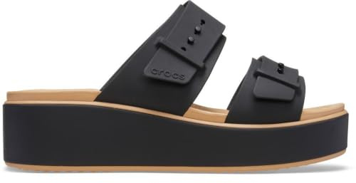 Crocs Damen Brooklyn Buckle Matte Wrap Low Wedge Keilsandale