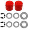 For Craftsman 532188967 Kit de bagues de roue avant 9040H pour tondeuses à gazon et tracteurs de jardin (rouge)