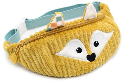 Les DÉGLINGOS Bauchtasche für Kinder, aus geripptem Samt, 21 x 9 cm, ab 2 Jahren