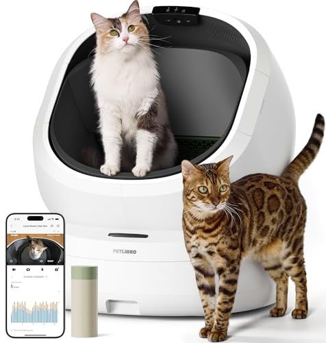 PETLIBRO Luma Automatic Self-Cleaning Cat Litter Tray, Odour Control | AI Camera, Multi-Cat Recognition, Large Open-Top Design, 11L Waste Bin, Smart App Tracking, Safety Sensors, Video Cloud AI
