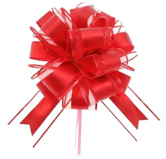 LifgWas Geschenkschleife Rot Groß(25cm), Geschenkbänder Ziehschleife Rot,Schmetterlingsknoten Manuell Ziehen, Geschenk Schleife für Verpacken Hochzeit Geburtstag Weihnachten