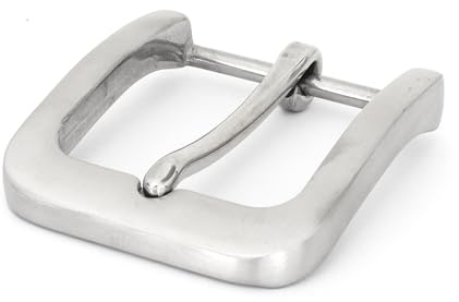 Lederriemen.com Gürtelschnalle Edelstahl gebürstet 40mm - Massive, edle Dornschließe für hochwertige Ledergürtel