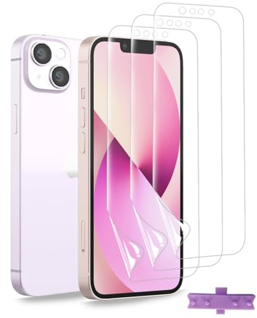 3 Stück Hydrogel Folie für iPhone 13 Mini HD Transparent Weich Schutzfolie TPU Displayschutzfolie Hochempfindliche Schutzfolie Explosionsgeschützt Nicht Gehärtetes Glas Vorderer Bildschirmschutz