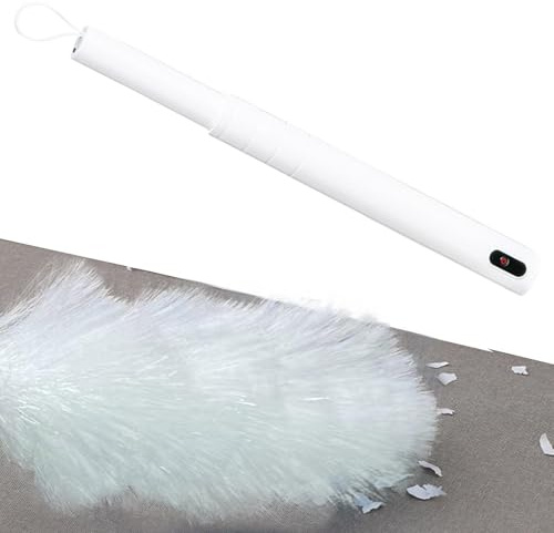 Spolverino elettrico: corpo in ABS, detergente rotante ricaricabile | spazzola di estensione con rotazione a 360 gradi | Strumento di rimozione della polvere multi-superficie p