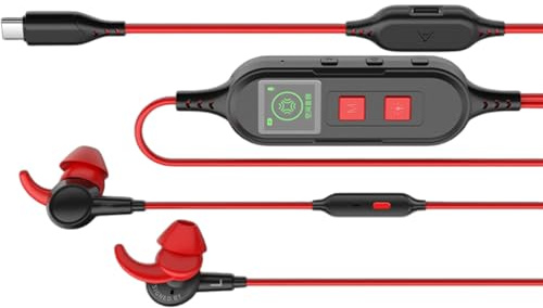 RGYBAO Type C in Ear Corded Headphone Earbud Mobile Headphone Cancelling Gaming Earphones Low Latency Clear Sound Type C in Ear Gaming with Microphone