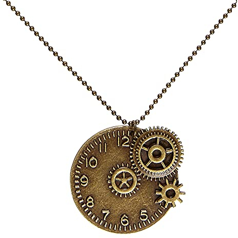 W WIDMANN MILANO Party Fashion 01781 - Halskette Steampunk, Bronze, Schmuck, Halsband, Karneval, Mottoparty