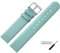 MARBURGER Uhrenarmband 14mm Leder Blau Silber - Montage Set 7611453000120
