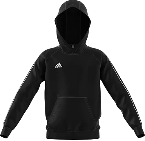 adidas Unisex Kinder Core18 Hoody Y Sweatshirt, Schwarz/Weiß, 164