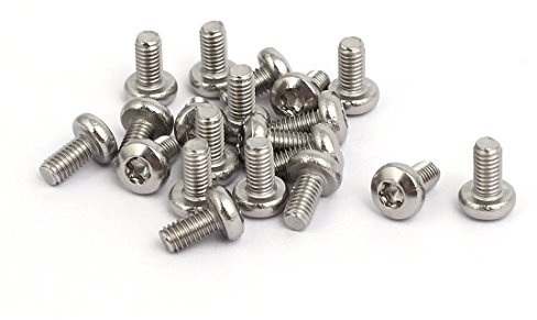 Sourcingmap M3x6mm 304 Stainless Steel Button Head Torx Screws Bolts T10 Drive 20pcs