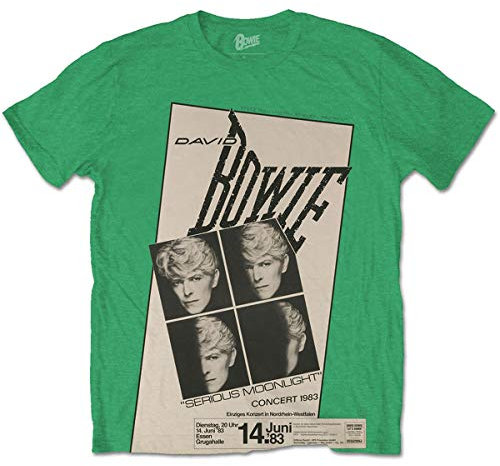 David Bowie BOWTS31MGR05 T-Shirt, Irish, XX-Large