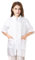 TOPTIE Haarpflegekittel Friseur Schürze Haarschnitt Cape Jacke Pet Groomer Kittel für SPA Salon Pet Shop- Weiß M