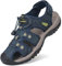 FLARUT Sandalen Herren Outdoorsandalen Trekkingsandalen Leder Wandersandale Sportsandalen(Blau,43)