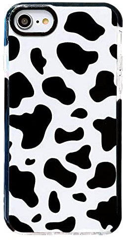 AMART für iPhone SE 3/iPhone SE 2020/iPhone7 /8/6/6S Hülle Kuh Muster,Durchsichtig Klar mit Kuhflecken Aesthetic Motiv HandyHülle Süß Weiche Silikon Stoßfest Schutzhülle für Männer Frauen Mädchen
