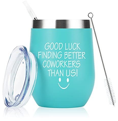 Going Away Gift for Coworker - Good Luck Finding Better Colleagues Than Us 12 Oz Office Tumbler - Farewell Gift for Women, New Job (Lake Blue)