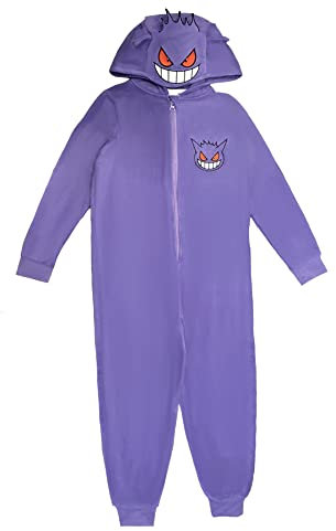 Pokémon - Tutina con Cappuccio per Ragazzi o Ragazze, Gengar, 7-8 Anni