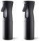Hair Spray Bottle, Continuous Water Mister Spray Bottle Empty, Aerosol Fine Mist Curly Hair Spray Bottle for Taming Hair in Morning, Hairstyling, Plants, Pets, Cleaning-5.4oz/160ml-2PACK Black