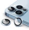 JETech Protector de Lente de Cámara para iPhone 13 Pro 6,1 Pulgadas y iPhone 13 Pro Max 6,7 Pulgadas, Cristal Vidrio Templado 9H Individuo Metal Anillo, HD Transparente, 1 Juego (Azul Alpino)