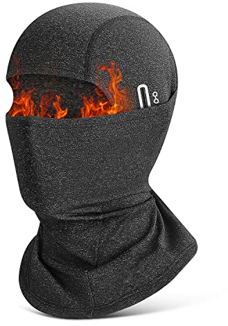 HEGCOIIE Winter Sturmhaube für Herren und Damen,Winddicht Thermo Balaclava Gesichtsmaske Skimaske für Outdoor Sports Radfahren, Skifahren, Motorrad, Fahrrad (Dunkelgrau)