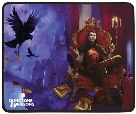 Konix Dungeons & Dragons Tappetino per mouse gaming 32 x 27 cm - Base antiscivolo - Design La Maledizione di Strahd