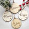 Pack Adorno navidad de madera personalizado | Bola árbol navideño | Decoración colgante | cordel incluido | Clásica