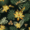 HEKO PANELS Stoff Oxford Wasserdichte Meterware Canvas-Stoff Polyester Stoff Zum Nähen Nähstoffe Möbelstoffe Dekostoffe Wasserabweisend Blickdicht Blumen Tropen Tropical 1 Meter 155 x 100 cm