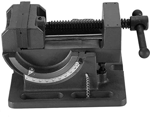 Tilt Bench Clamp Tilting Drill Press Vise 0-90° Tilt Heavy Duty Guide Rod Bench Clamp (4 Inches)