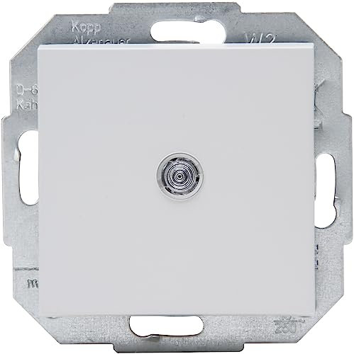 Kopp Athenis Universalschalter (Aus-Wechsel-Schalter), beleuchtet, IP20, grau, matte Oberfläche, 587694089
