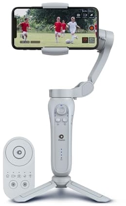 AI Sports Gimbal - Kit di monitoraggio automatico con monitoraggio del giocatore per sport di squadra, stabilizzatore per smartphone per calcio e basket, con telecomando, compatibile con iPhone 16 e