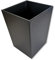 OSCO Black Faux Leather Waste Bin | Square | Height - 28.5 cm | Diameter - 23 cm | Trash Can | Waste Paper Basket | Recycling Container | Office | Home | Bathroom