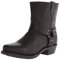 Stivali Western da Uomo Punta Quadrata Stivaletto Biker con Cerniera,Nero,43 EU