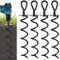 Gowkeey Lot de 4 d'ancrage au Sol, Piquets d'ancrage Spirales, Trampoline Robustes d'ancrage, Ancrages de Sol pour Trampoline, Ancrage au Sol pour Trampoline Jardin Camp Balançoire