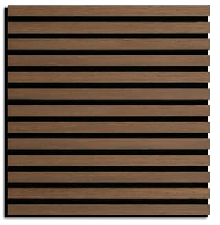 HPFloor Akustikpaneele Holz 60x60cm Wandpaneele Holz schwarz |Innenwanddeko in Holzoptik Wandverkleidung| geölt | Quadratisch | 21mm|4er-Set | schwarzer Filz | Smoked Oak