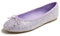 Feversole Damen Klassische Ballerinas Profilsohle Glänzende Paillette Flach,Ballerinas Damen Elegant Lila 39