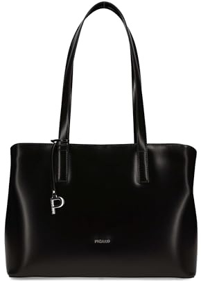 Picard Schultertasche Black Tie 5560 für Damen aus Rindsleder in der Farbe Schwarz, 20 x 22 x 6 cm, 55604S9001