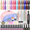PEACECOLOR Kit Vernis Semi Permanent Complet, Ponceuse Pour Ongles+15pcs Vernis Semi Permanent, 36W Lampe UV, Base et Top Coat Manucure Outils Complet Cadeau Femme