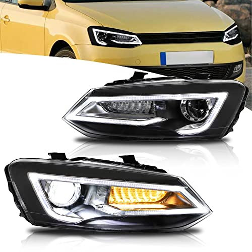 VLAND Scheinwerfer Kompatibel für Polo 5 Polo MK5 6R 6C 2009-2017 (Nicht für GTI/1.2 TSI/R), 1 Satz (Regulär)