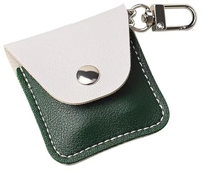 Tangseajiao Ringhalter aus Leder, für Fitnessstudio, tragbar, für Reise, Ringhalter für Eheringe und Halsketten, Schmuckkästchen und Organizer, Schwarz / Weiß