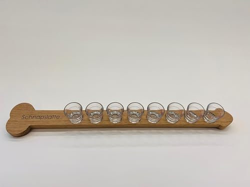 Schnapslatte; Schnapsmeter; 8 Schnapsgläser